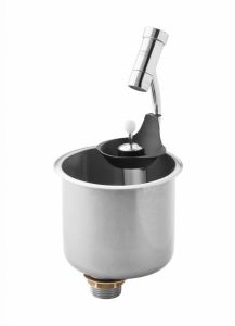 drop-in models, round sink, water-backflow preventers, water-jet, jet adjustment, round model, dipper well bowl, drop-in version, fit-in model, drain, dipperwell, ice trowell washing stations, rinse stations, sanitizer, scoop basin, scoop rinse station